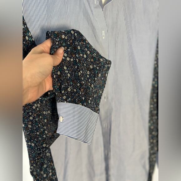 Zara button down blouse, stripe and floral print! New with tags! XS and XL - Picture 5 of 8
